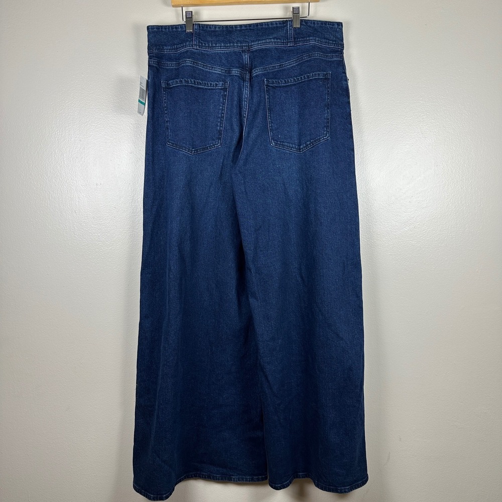 Jessica Simpson Women's 16 Super Wide Leg Jeans Willow Dark Wash High Rise NEW - Picture 4 of 12